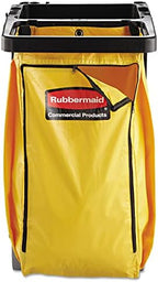 Rubbermaid Commercial High Capacity Vinyl Janitorial Cleaning Cart Bag Waste/Trash/Laundry/Linen Collection for Restraurant/Café/Office/School/Motel/Facility 34 Gallon Yellow