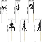 Gyufise 24Pcs Pole Dance Girl Cupcake Toppers Black Glitter Pole Dancing Cupcake Picks Bachelorette Bridal Shower Birthday Party Cake Decorations Supplies
