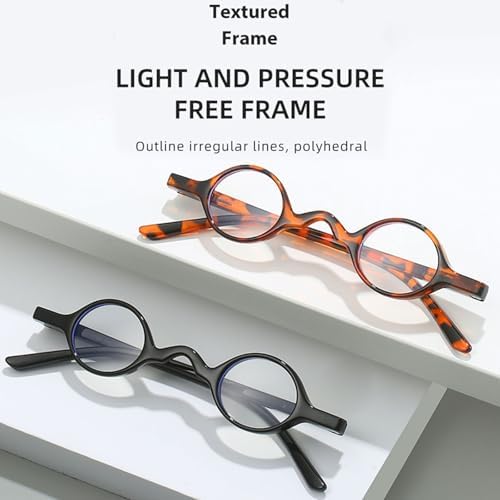 3pcs Small Mini Retro Round Reading presbyopia Glasses-Professor Men Women Eyeglasses for Readers Spring Hinge Readers