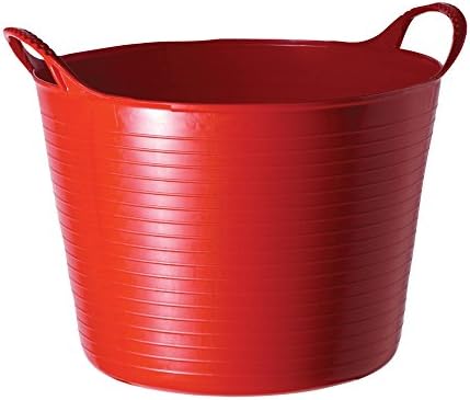 Red Gorilla Medium Flexible Plastic Tub, Toy Storage, Laundry, Gardening & More, 26 Liter/6.8 Gallon, Red