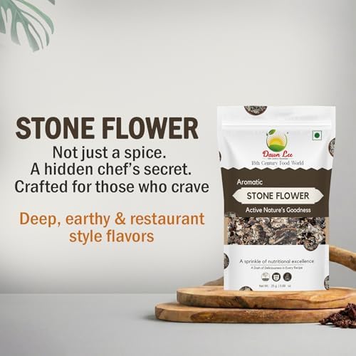 Dawn Lee Stone Flower Spices 25g/.88oz - Indian Stone Flower- Dagad Phool- Kalpasi- Pathar Phool- Chhabila- Kalpasi Spice- Permalia Perlata- Rock Flower Stone- Patthar Ke Phool- Indian Masala- Pure Fragrant Spice for Cooking