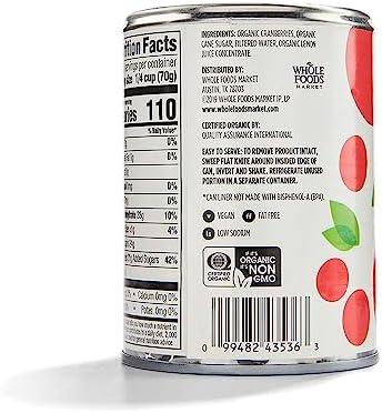365 by Whole Foods Market, Organic Jellied Cranberry Sauce, 14 Ounce