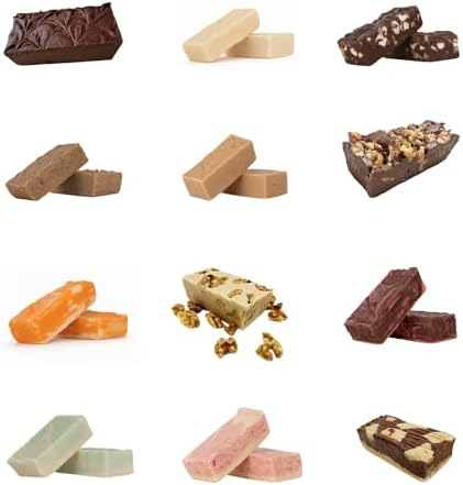 Uncle Butch’s Fudge Gift Box – 4-Piece Custom Flavors Sampler Made with Real Butter – Handcrafted Fudge Candy – Choose from 70+ Creamy Options Like Chocolate, Maple Walnut, Peanut Butter & More (32 oz) 1 Pack