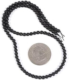 Shungite 4mm Round Healing Crystal Loose Beads 16 Inch for Jewelry Making Beads