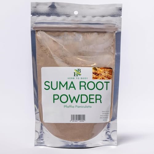 Herb To Body Suma Root Powder - Pfaffia Paniculata, Finely Ground Suma Root for Herbal Tea, Smoothies, Daily Wellness, and Traditional Botanical Recipes, Resealable Pouch (4 oz)