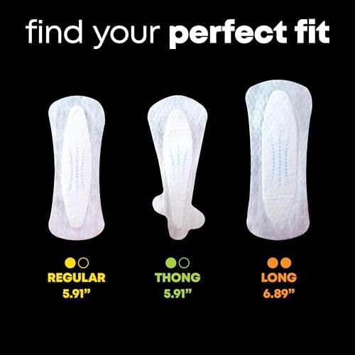 U by Kotex Balance Daily Panty Liners for Thongs, Wrapped, Light Absorbency, Regular Length, 50 Count (Packaging May Vary)