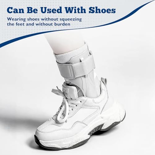Ankle Brace with Side Stabilizers - Adjustable Ankle Support Sprained Ankle Brace for Ankle Sprained, Plantar Fasciitis,Achilles Tendon, Injury Recovery, Support for Running, For sports enthusiasts, it can provide pressure protection during exercise