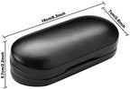 Muf 2 in 1 Contact Lens Case and Glasses Case, Double Sided Design with Mirror, Portable Travel Kit with Tweezer, Remover and Solution Bottle, Black