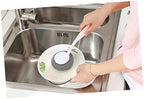 Kitchen Scrubbing Brush with Handle Wire Ball Scrubber Non-Slip Grip for Dishwashing Pots Pans and Glasses 9.84X3.54X0.39In
