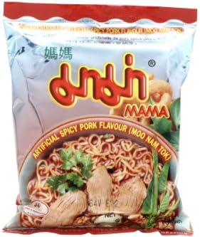 MAMA Spicy Pork Flavor Intant Noodle (Moo Nam Tok) - 1.9oz (pack of 30)