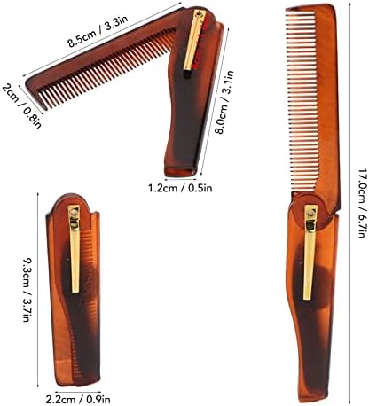 10 Pcs Folding Comb,Folding Pocket Comb Fine Tooth Comb Pocket Beard Comb Handmade Folding Pocket Comb for Styling Hair Mustache Beard