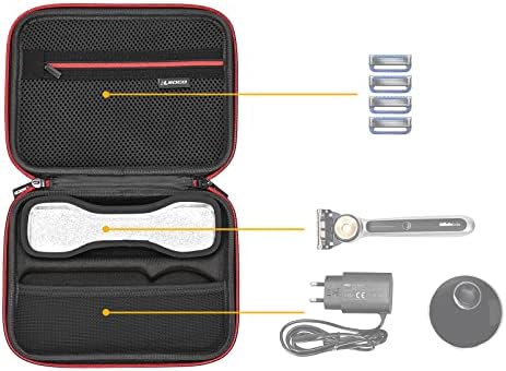 RLSOCO Carrying Case Compatible With Gillette Heated Razor for Men | Compact Design with YKK Zipper & Scratch Protection (Black)