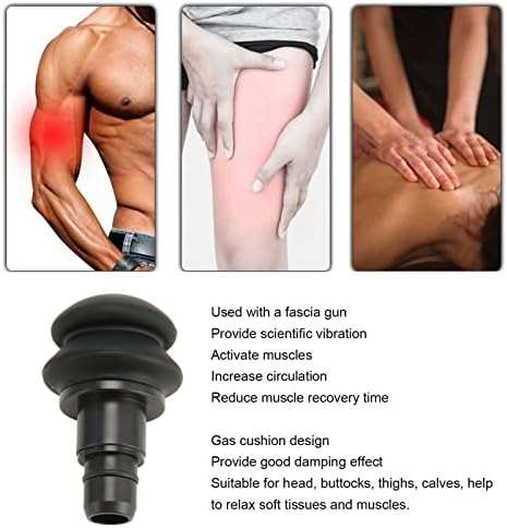 AMONIDA Fascia Massage Gun Head, 18mm Silicone Gas Cushion Fascia Massager Replacement Head, for Head, Buttocks, Thighs, Calves, Flat Major Muscles