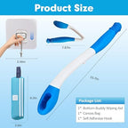 Foldable Butt Wiper Tool, Toilet Aid for Wiping Bottom, 15.7" Long Reach Portable Wiping Aid for Toileting for Home & Travel, with Storage Bag & Hook for Seniors, Pregnant Women, Limited Mobility