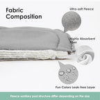 wegreeco 6 Pcs Reusable Menstrual Pads, Ultra Absorbent Cloth Pads for Heavy Flow, Sanitary for Teens, Women, Nonslip Panty Liners + Bag (Mustard Yellow, Grey, Beige, Rose Gold Outer, Mixed Sizes)