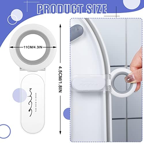 Cunhill 4 Pcs Toilet Lid Handle Lifter, Toilet Seat Cover Lift Tool, Avoid Touching Cover, Multi Function, White