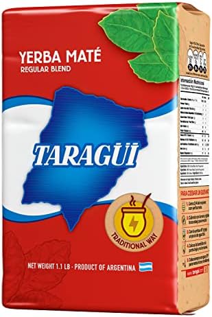 Taragüi Yerba Mate with Stems, 500 gr - 1.1 lbs (Red Pack)