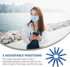 Mobestech 12pcs Face Mask Extender Adjustable Strap Holder Hooks and Adults, Anti-Tightening Ear Saver with Buckle, Comfortable Mask Accessory for Relief and Extended Wear Random Color