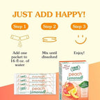 True Lemon Peach Lemonade 10ct (Pack of 1) - Drink Mix - No Artificial Sweeteners, Low Calorie - Powdered Drink Mixes & Flavors - Water Flavor Packets & Water Enhancer with Stevia