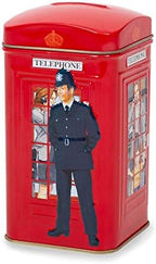 Ahmad Tea London Telephone Box Caddy Gift Tin, 20 Teabag, English Breakfast