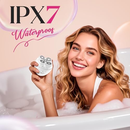 Electric Shaver for Women, 5D Floating Rotary Razor Hair Remover, Wet/Dry Face & Body Shaver for Arms, Legs and Underarms, Portable Travel Mini Size for Her White