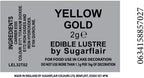 SugarFlair Edible YELLOW GOLD Lustre Powder Food Color Icing Cake Decoration