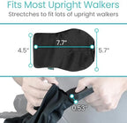 Vive Upright Walker Forearm Pads For Seniors (2 Pcs) - Foam Lightweight Armrest Cover - Stand up, Tall Upwalker Accessories - Soft, Comfortable Rest For Arms, Machine Washable - Nonslip Bottom (Black)