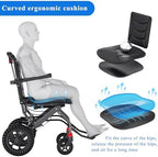 (18" Wide Seat) Lightweight Ergonomic Transport Wheelchair for Seniors and Adults, Portable Foldable Transit Travel Wheelchairs All Terrain