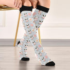 Compression Socks for Women Men, Knee High Athletic Stockings, Running Cycling Sport Travel Nurse Support Socks