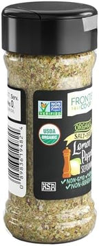 Frontier, Salt Free Organic Seasoning Lemon Pepper, 2.5 Oz