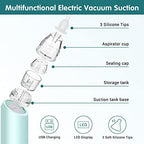 Ear Vacuum Wax Removal Tool with with Carrying Case, 6 Levels Electric Strong Suction Ear Wax Remover, USB Charge Ear Wax Vacuum Cleaner, Ear Wax Suction Remover Device for Adults and Kids (Blue)