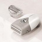 TOUCHBeauty Electric Shaver for Women, Painless Bikini Trimmer with 3-Blade System, Wet/Dry Cordless Foil Razor for Facial, Leg, Underarm & Body Hair, Battery-Powered, Gifts for Women, Gray