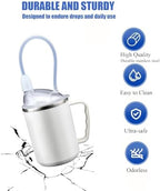Multifunctional Adult Sippy Cup for Elderly Spill Proof - Precise Liquid Control, Easy to Grasp Handles,17.6oz Stainless Steel Sippy Cup with Straw,Suitable for Seniors Patients Limited Mobility