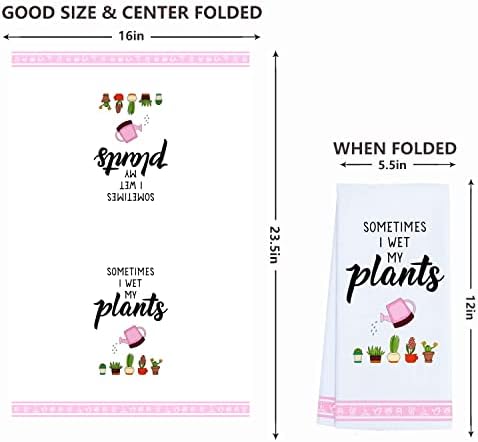 LXOMILL Funny Kitchen Towels, Plant Lover Gifts for Women Gardener, Plant Lady Mom Gifts, Housewarming, Friend Birthday Gift, Succulent Cactus Plant Gifts