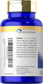 Carlyle Folic Acid 400 mcg | 400 Tablets | Vegetarian, Non-GMO, Gluten Free Supplement