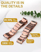 Feraco Men's Copper Bracelet,3X Strength 99.99% Pure Copper Magnetic Bracelets with Magnets,Adjustable Length with Sizing Tool