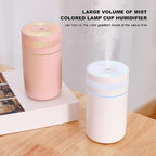 SIXRUN Desktop Humidifier Night Light Colorful Humidifier USB, Car Mini Desktop USB Power for Office Bedroom with LED Night Light (Black)