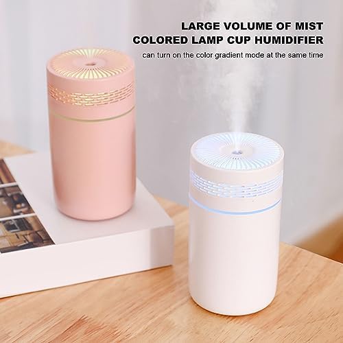 SIXRUN Desktop Humidifier Night Light Colorful Humidifier USB, Car Mini Desktop USB Power for Office Bedroom with LED Night Light (Black)