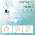 GAB Upgraded Bunion Corrector for Women & Men - Adjustable Bunion Splint with Knob for Big Toe Relief & Hallux Valgus Correction, Day/Night Orthopedic Toe Straightener (2, White)