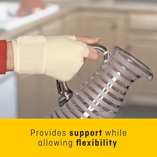 FUTURO Compression Glove, Provides Mild Support to Aching, Weak Hands and Wrists, S/M