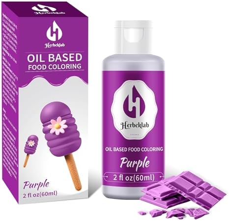 Purple Oil Based Food Coloring – 2 fl oz Professional Grade Concentrated Oil Food Dye for Melting Chocolate, Candy Melts, Cake Pops, Strawberries & Baking