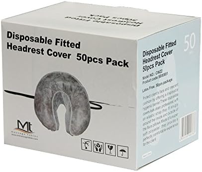 Master Massage Disposable Fitted Soft Headrest Cover for Massage Table Face Pillow Cushion 50 Pcs