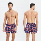 Mens Boxer Shorts Funny Boxers Sleep Short Plaid Cotton Loose Woven Boxers for Men Small Medium Large