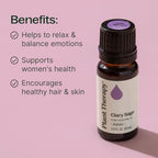 Plant Therapy Clary Sage Essential Oil 100% Pure, Undiluted, Natural Aromatherapy, Therapeutic Grade 10 mL (1/3 oz)