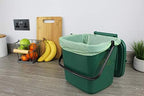 8 Litre x 100 bags Compost Bag Compostable Kitchen Caddy Liner - Food Waste Bin Liners - EN 13432-8L Bags with Composting Guide