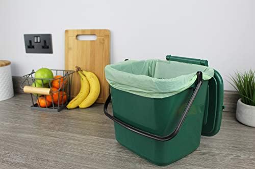 8 Litre x 100 bags Compost Bag Compostable Kitchen Caddy Liner - Food Waste Bin Liners - EN 13432-8L Bags with Composting Guide