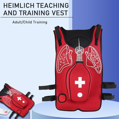 Anti Choking Obstruction Trainer Vest - Heimlik Practice Training Model Education for Nurse & Student First Aid Teaching Accessories,Blue-Children