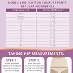 Wearever Women's Cotton Comfort Incontinence Panties for Bladder Control with Regular Absorbency - Reusable & Washable Leak Proof Underwear 150 ml (Pack of 3) (Beige) (4X) (Fits Hip Sizes: 52-55")