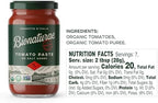 Bionaturae Organic Tomato Paste - No Salt Tomato Paste, Tomato Paste in a Jar, Keto Friendly, Non-GMO, USDA Certified Organic, No Added Sugar, No Added Salt, Made in Italy - 7 Oz, 12 Pack