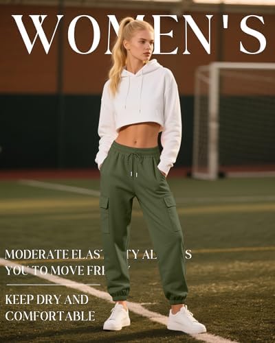 Neer 3 Pack Women's Cargo Sweatpants Joggers Pants Causal Gym Athletic Workout High Waist Bottom Y2k Fall Outfits with Pocket